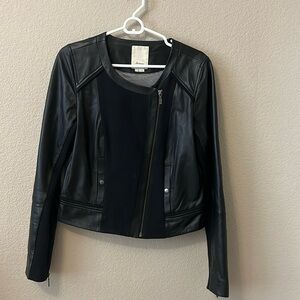 Anthropologie elevenses faux leather jacket